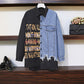 Women's Retro Hong Kong Style Long-sleeved Letter Printing Shirt
