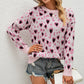 Collision Love Knit Crew Neck Pullover Sweater Women