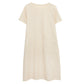 Literary Loose Striped Cotton And Linen Round Neck Short-sleeved Dress For Women