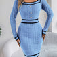 Women's Long-sleeved Sweater Hip Skirt