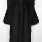 Long Tie Suit Collar Leisure Warm Environmental Protection Leather Fur Coat
