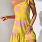 Women's Oblique Shoulder Strap Fashion Printing Dress