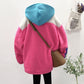 Pull ample à capuche en laine de style coréen pour femme