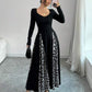 Womens Slimming Split Formal Dress With Long Sleeves