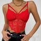 Lace Wrap Chest Rhombus Back Slim Fit