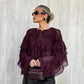 Fashionable High-end Layered Ruffle Blouse For Women