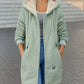 Fleece-lined Mid-length Cashmere Hoodie