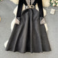 Robe brodée à la machine de style cour vintage française
