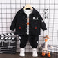 Fashion Letter Jacket Long Sleeve T-shirt Jeans Three-piece Set
