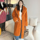 Mink Hair Fur And Leather Overcoat Women