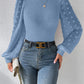 Tricots pour femmes, col rond, coutures, manches longues