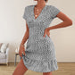 Fashion V-neck Loose Casual Holiday Floral Print Dress Women