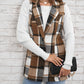 Fashion Women's Wear Lapel Suit Vest Plaid Coat