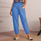 Women's Cotton Linen Elastic-waist Casual Pants