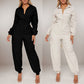 Fashion Out Coveralls Women's Flip Pocket Elastic Waist-tightening Zipper