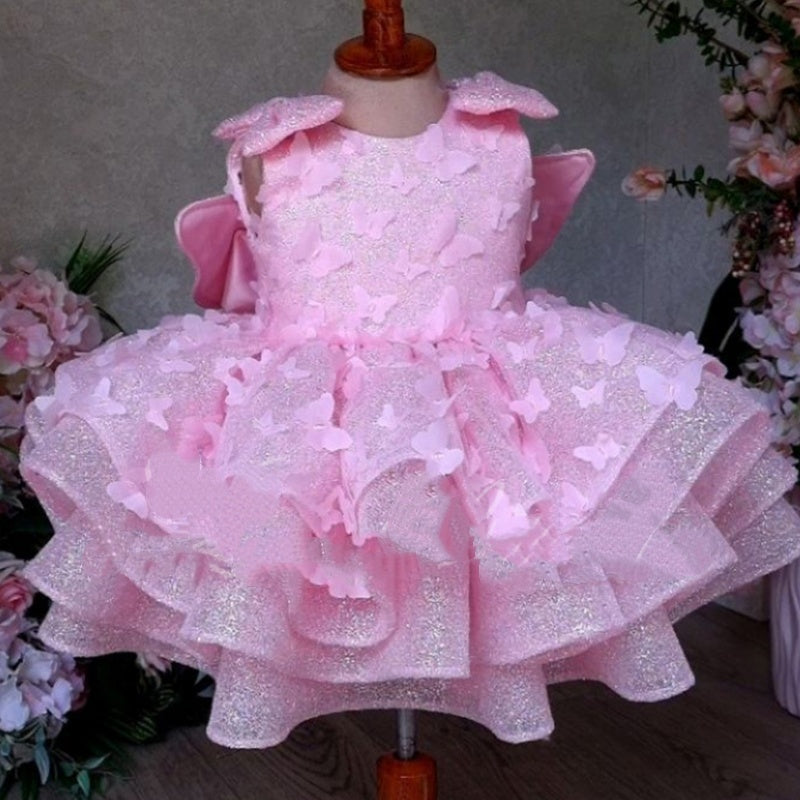 Summer New Sleeveless Three-dimensional Butterfly Decoration Female Treasure Dress