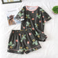 Pyjama d'été à manches courtes en coton pour femme