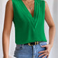 Women's Deep V Design Casual Sleeveless Shirt Top