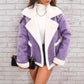 Fashion Polo Collar Plush Jacket Winter Warm Casual Jacket