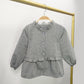 Tong Ruffle Collar Small Jacket Spring And Autumn Foreign Style Baby Infant Splicing Cardigan Top