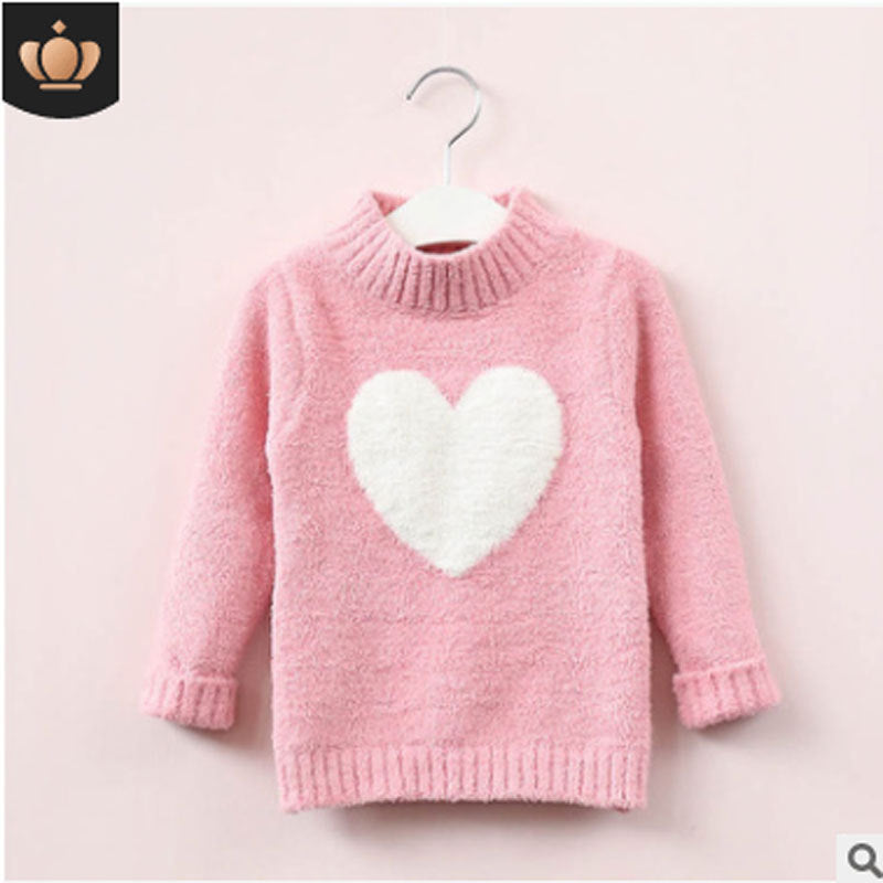 New Style Pullover Children's Love Knit Sweater