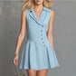 Designer-style Asymmetrical Sleeveless Dress
