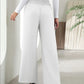 Pantalon droit à jambes larges et élastique, taille haute, décontracté, tendance, pour femme