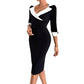 Womens Slim-fit Slit Elegant Dress
