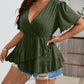 Fashion Pleated Short-sleeve Coat For Women