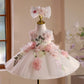 Girl's Dress Mori Style Birthday Flower Girl Little Host Piano Performance Costume