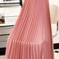 Fashion Women Solid Color Pleated Skirt Female