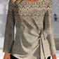 Women's Clothing Round Neck Tied Top