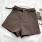 Short de costume slim taille haute polyvalent et tendance