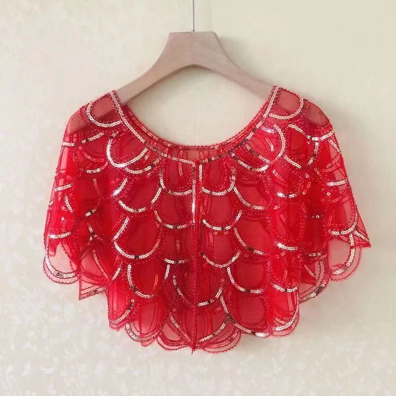 Sun Protection Clothing Sequined Small Coat Shawl All Match Dress Top Mesh Waistcoat