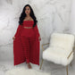 Women's Plus Size Fashion Lace Hollow Cloak Wrapped Chest Pants Suit