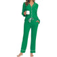 Buckle Soft High Waist Lace-up Straight-leg Pants Suit