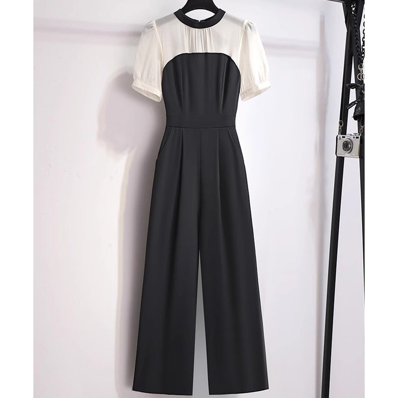 Fashion-forward Jumpsuit With High-waisted Wide-leg Pants