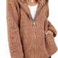 Veste chaude en polaire double face de couleur pure