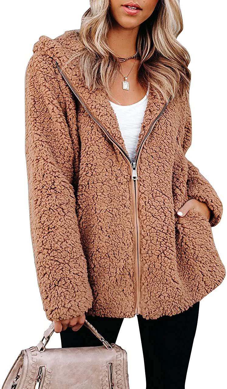 Veste chaude en polaire double face de couleur pure