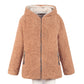 Veste à capuche en peluche de couleur contrastée européenne et américaine pour femme