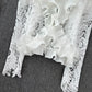 Retro Temperament V-neck Ruffled Lace Top