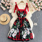 Women's Slim Design Printed Sling Dress