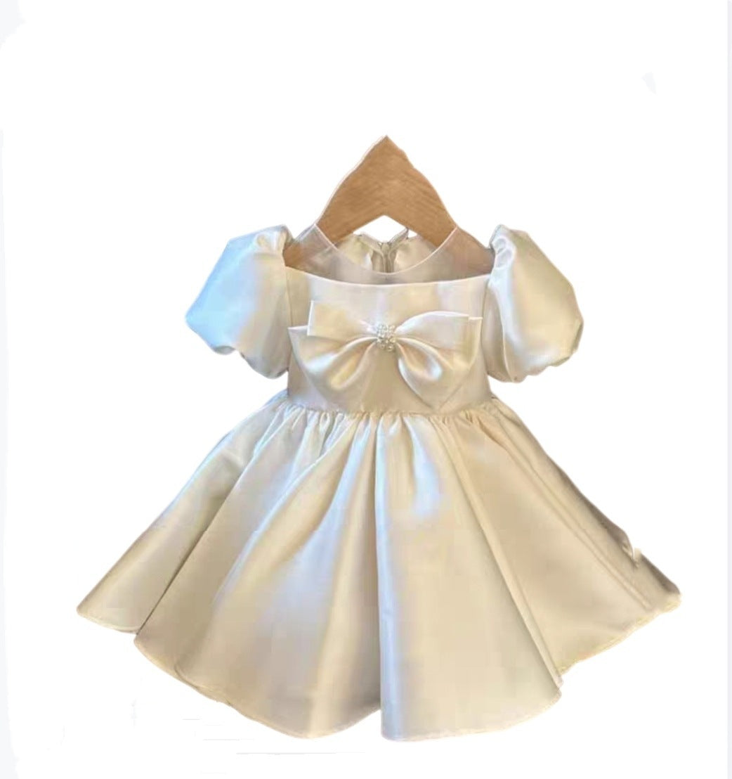 Children's Solid Color Versatile Age Birthday Princess Dress