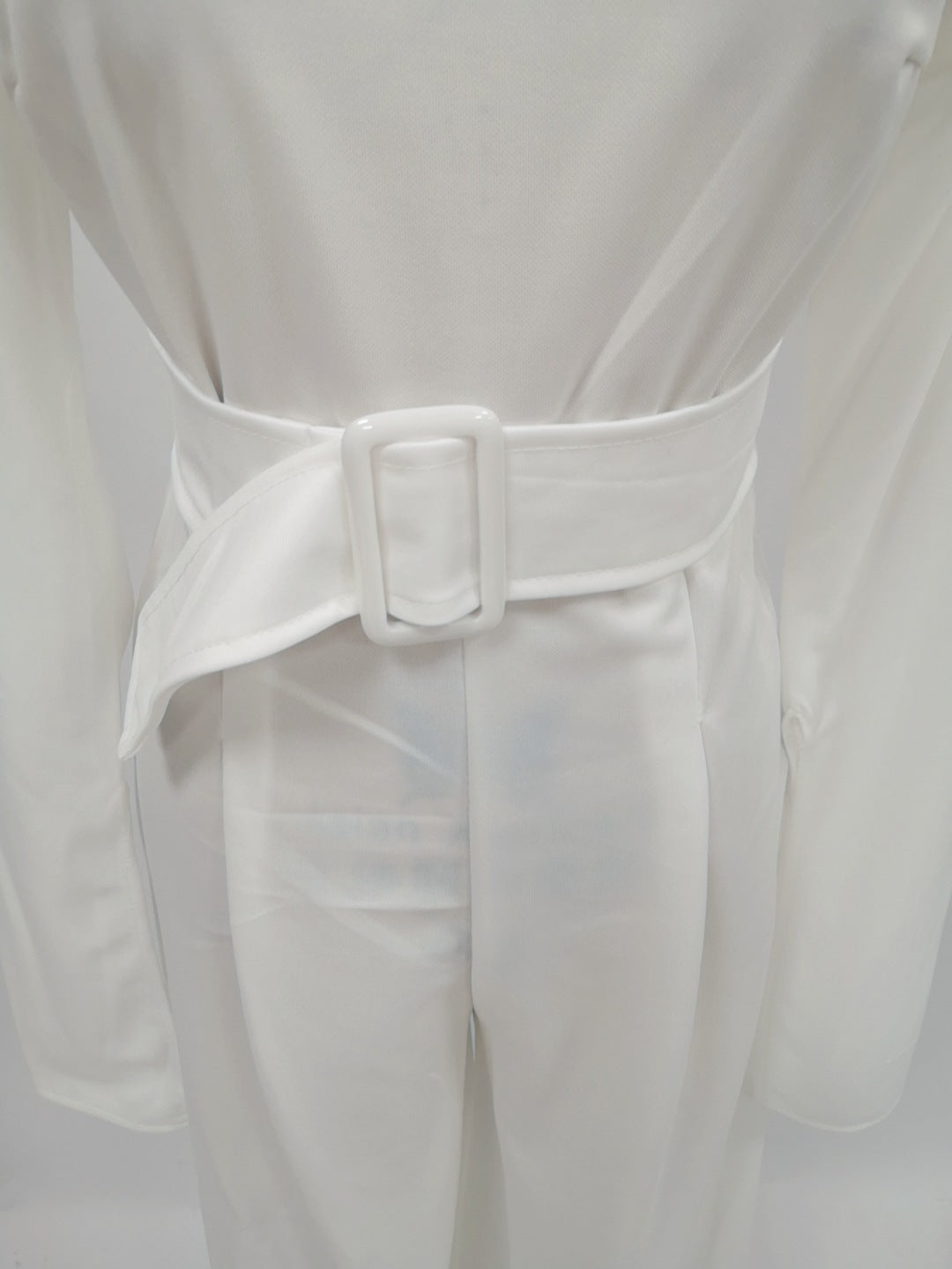 New Style Long-sleeved Jumpsuit Slim Casual Wide-leg Pants