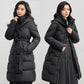 Manteau mi-long à capuche pour femme, coupe-taille, coupe-vent ...