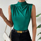 Women's Polyester Knitted Stretch Sleeveless Top