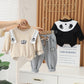 Spring And Autumn Children Sweater Pants Suit
