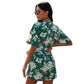 European And American V Neck Short Sleeved Chiffon Jumpsuit Shorts Women
