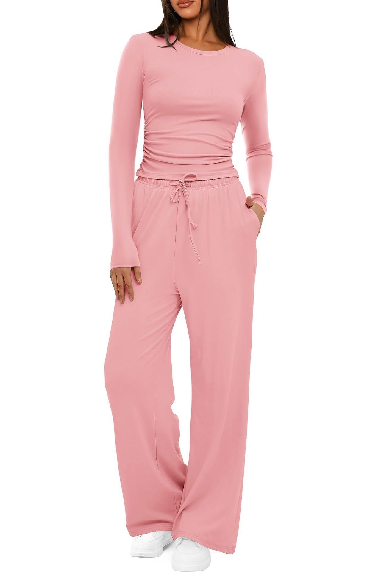 Women's Suit Long Sleeve Solid Color Casual Suit