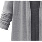 Women's Long Sleeve Cardigan Knit Trench Coat